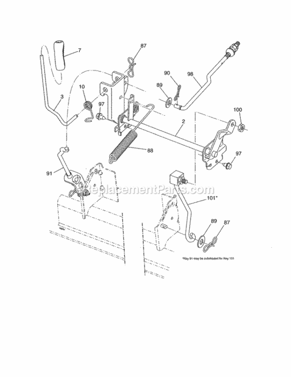 Page H Diagram and Parts List for 917288563  Craftsman Lawn Tractor