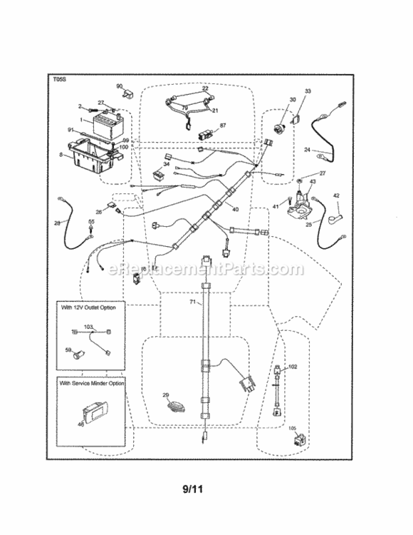 Page A Diagram and Parts List for 917288572  Craftsman Lawn Tractor