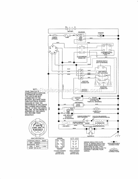 Page K Diagram and Parts List for 917288572  Craftsman Lawn Tractor