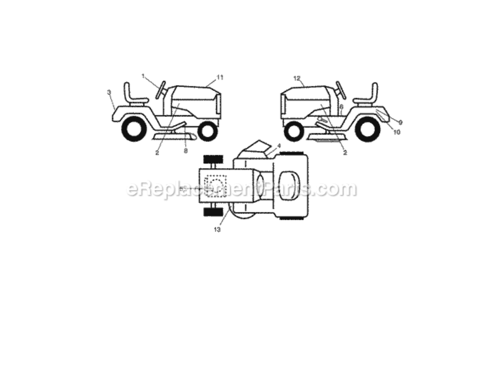 Page I Diagram and Parts List for 917288572  Craftsman Lawn Tractor