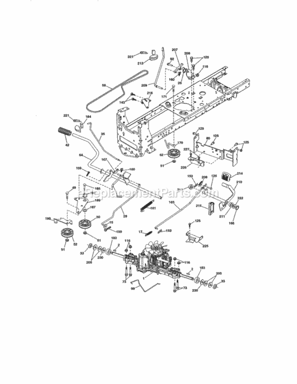 Page C Diagram and Parts List for 917288573  Craftsman Lawn Tractor
