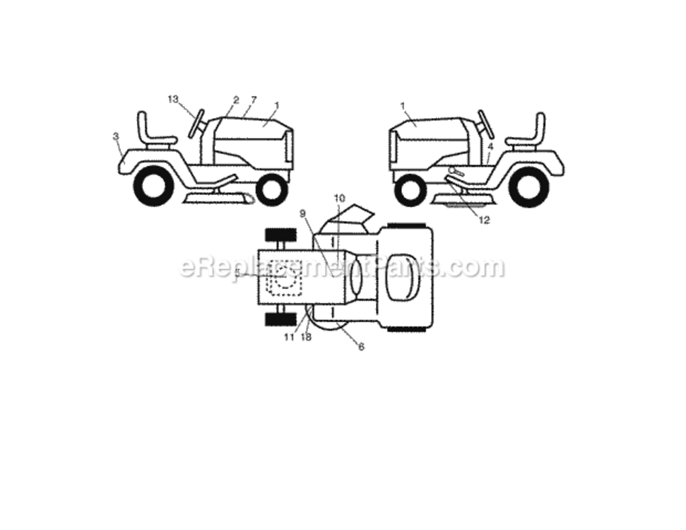 Page I Diagram and Parts List for 917288580  Craftsman Lawn Tractor