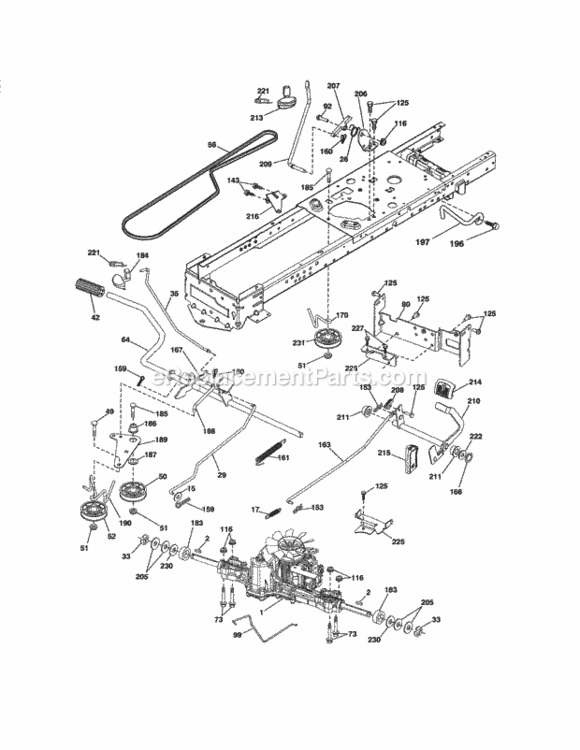 Page C Diagram and Parts List for 917288582  Craftsman Lawn Tractor