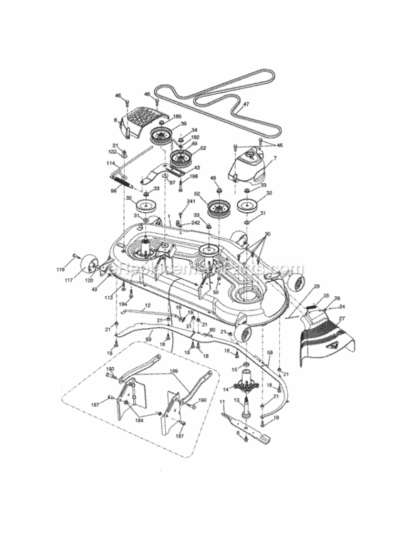 Page F Diagram and Parts List for 917288582  Craftsman Lawn Tractor