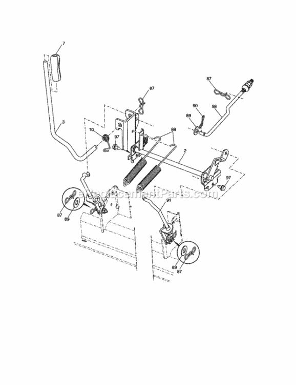 Page J Diagram and Parts List for 917288600  Craftsman Lawn Tractor
