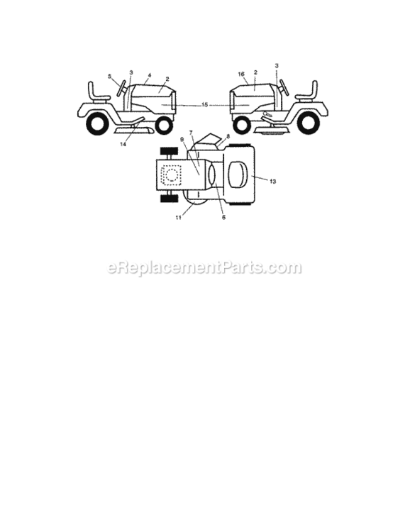 Page H Diagram and Parts List for 917288600  Craftsman Lawn Tractor