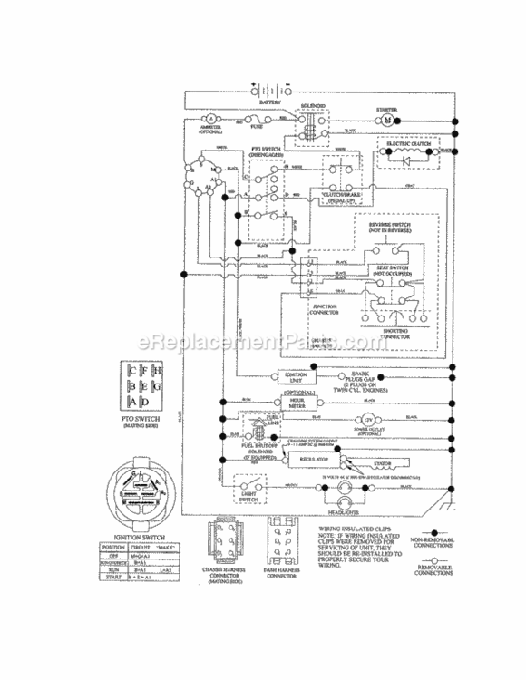 Page K Diagram and Parts List for 917288610  Craftsman Lawn Tractor