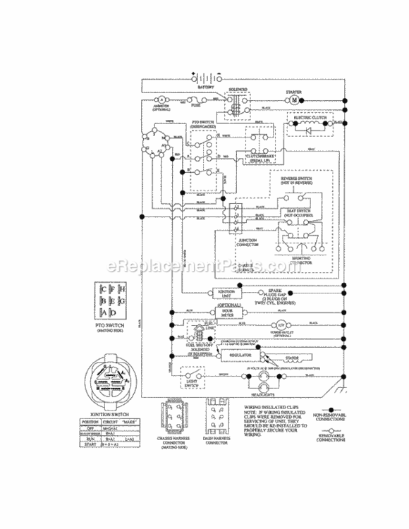 Page K Diagram and Parts List for 917288611  Craftsman Lawn Tractor