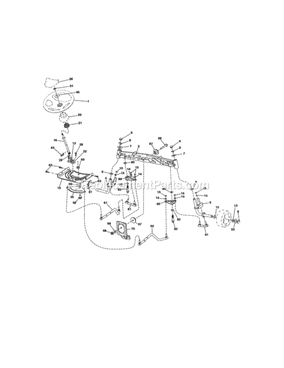 Page F Diagram and Parts List for 917288611  Craftsman Lawn Tractor