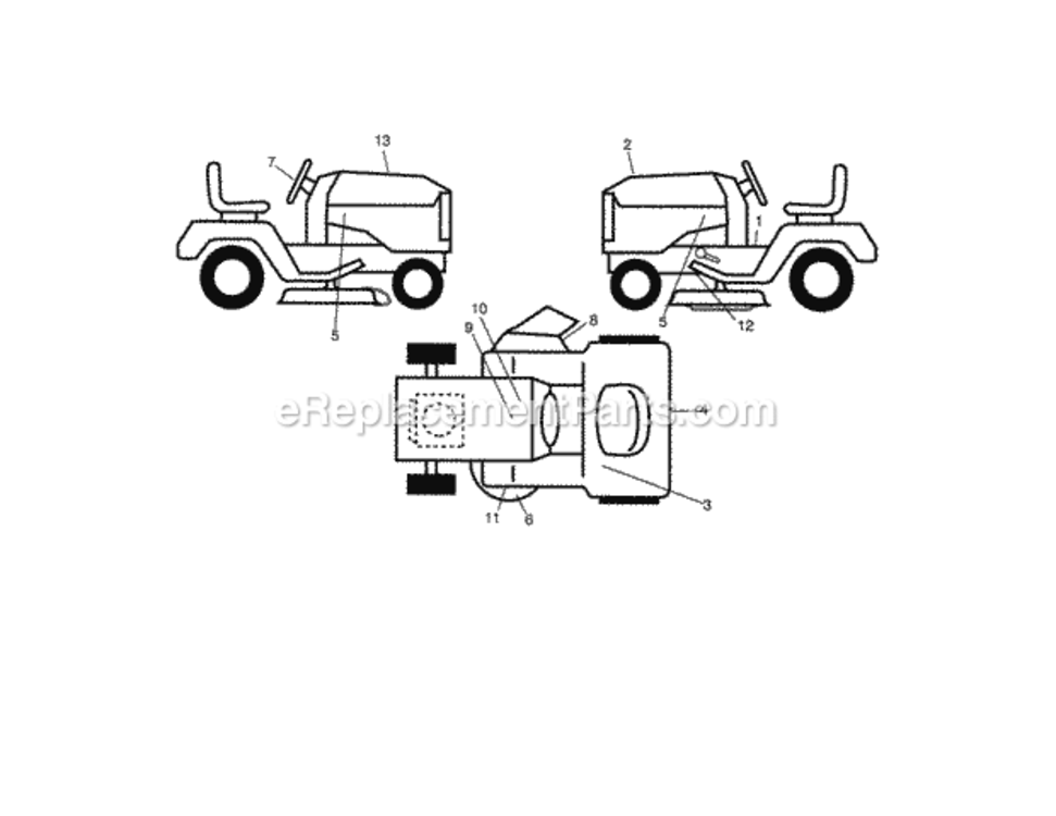 Page I Diagram and Parts List for 917288611  Craftsman Lawn Tractor