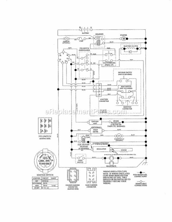 Page K Diagram and Parts List for 917288612  Craftsman Lawn Tractor
