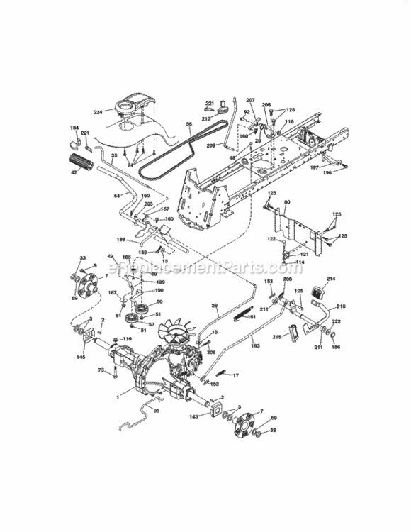 Page C Diagram and Parts List for 917288612  Craftsman Lawn Tractor