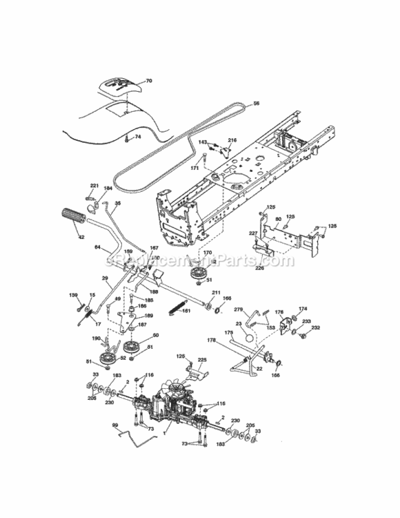 Page C Diagram and Parts List for 917288620  Craftsman Lawn Tractor