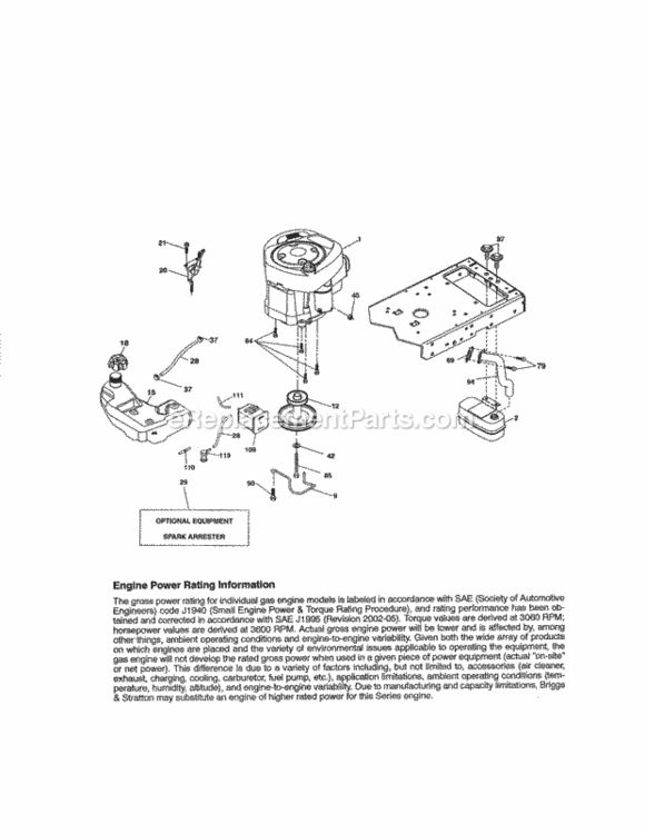 Page D Diagram and Parts List for 917288620  Craftsman Lawn Tractor