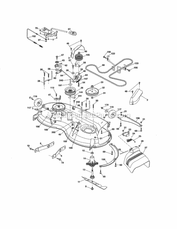 Page G Diagram and Parts List for 917288620  Craftsman Lawn Tractor