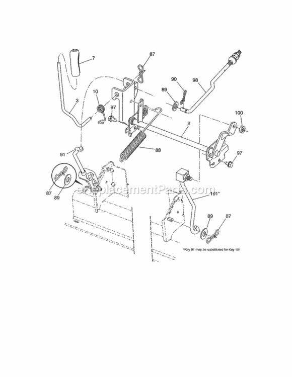 Page H Diagram and Parts List for 917288620  Craftsman Lawn Tractor