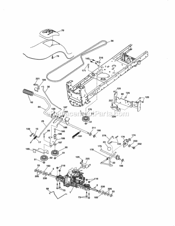 Page C Diagram and Parts List for 917288621  Craftsman Lawn Tractor