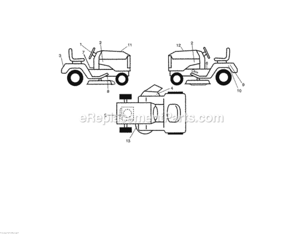 Page I Diagram and Parts List for 917288621  Craftsman Lawn Tractor