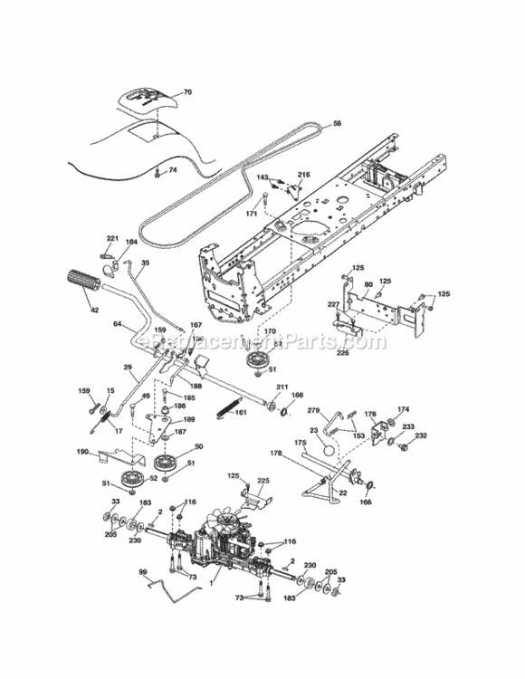 Page C Diagram and Parts List for 917288622  Craftsman Lawn Tractor