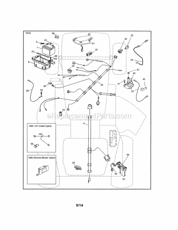 Page L Diagram and Parts List for 917288623  Craftsman Lawn Tractor