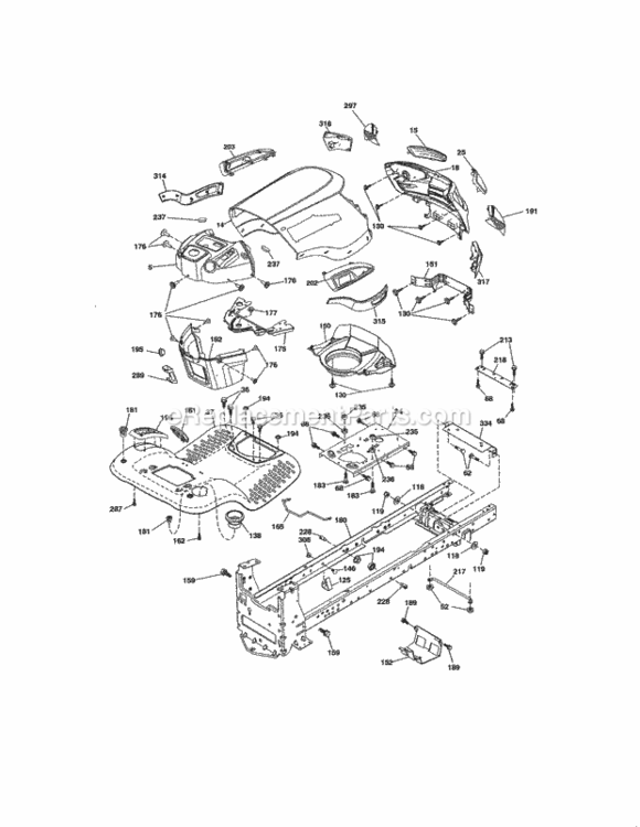 Page M Diagram and Parts List for 917288623  Craftsman Lawn Tractor