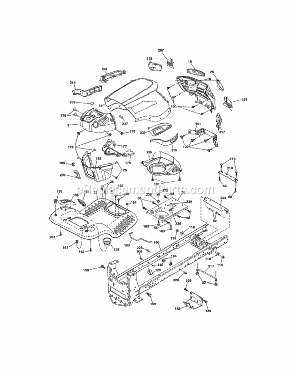 Page B Diagram and Parts List for 917288623  Craftsman Lawn Tractor