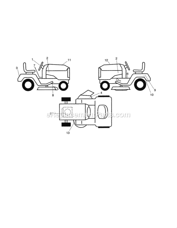 Page T Diagram and Parts List for 917288623  Craftsman Lawn Tractor