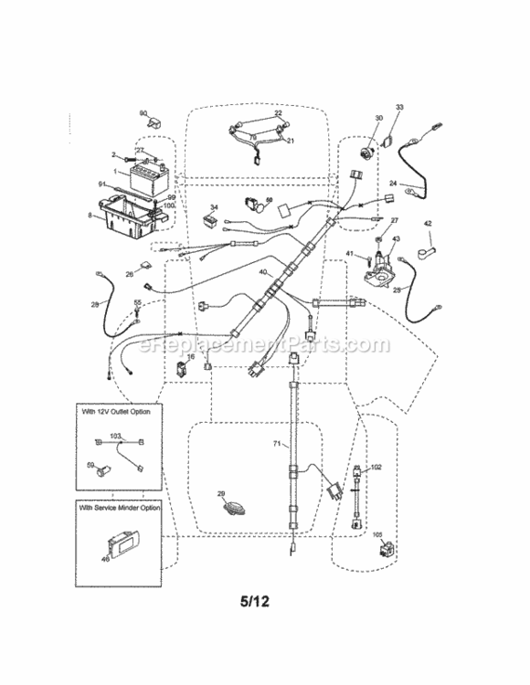 Page A Diagram and Parts List for 917288630  Craftsman Lawn Tractor
