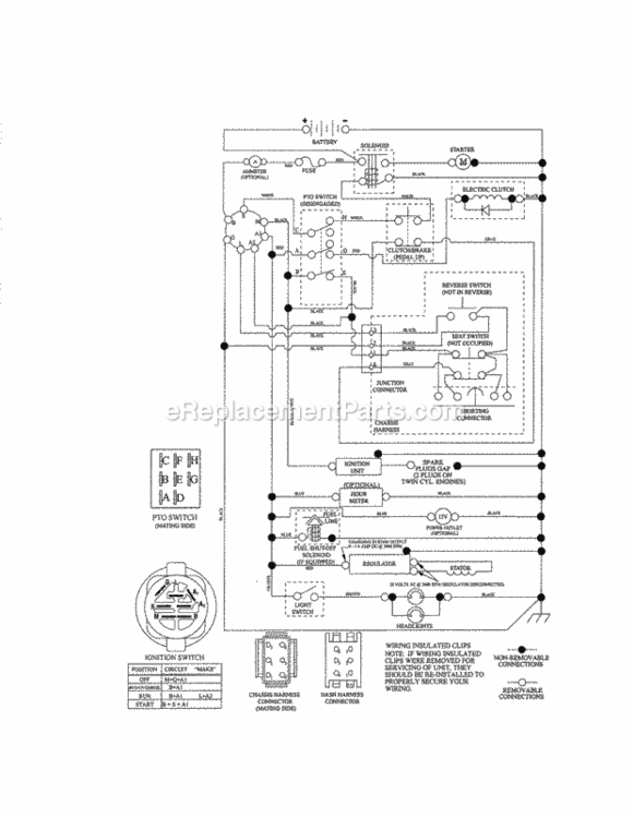 Page K Diagram and Parts List for 917288630  Craftsman Lawn Tractor