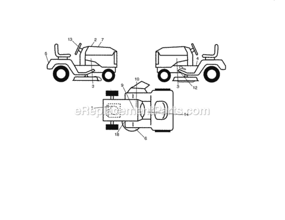 Page I Diagram and Parts List for 917288630  Craftsman Lawn Tractor