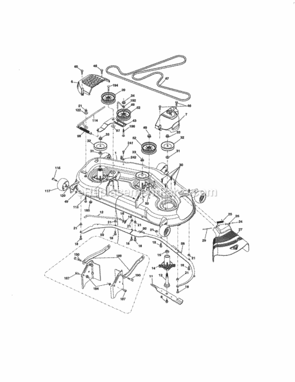 Page F Diagram and Parts List for 917288631  Craftsman Lawn Tractor