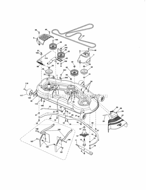 Page F Diagram and Parts List for 917288632  Craftsman Lawn Tractor