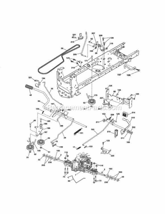 Page C Diagram and Parts List for 917288660  Craftsman Lawn Tractor