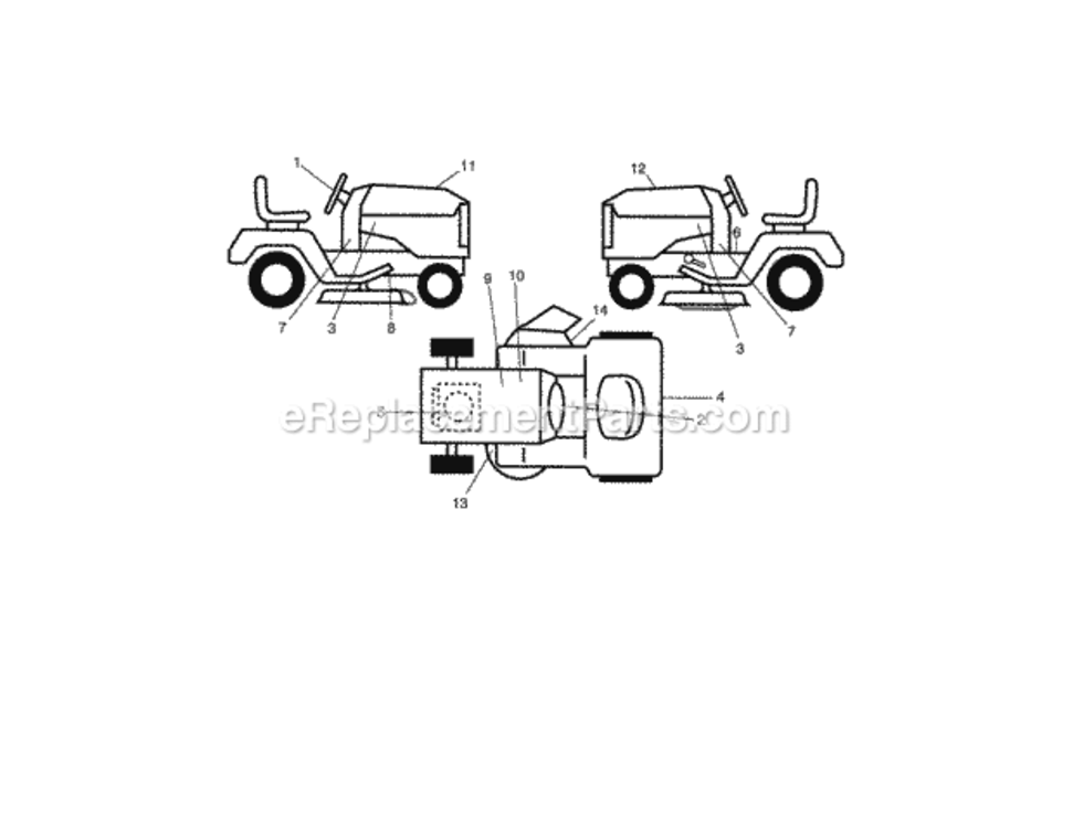 Page I Diagram and Parts List for 917288660  Craftsman Lawn Tractor