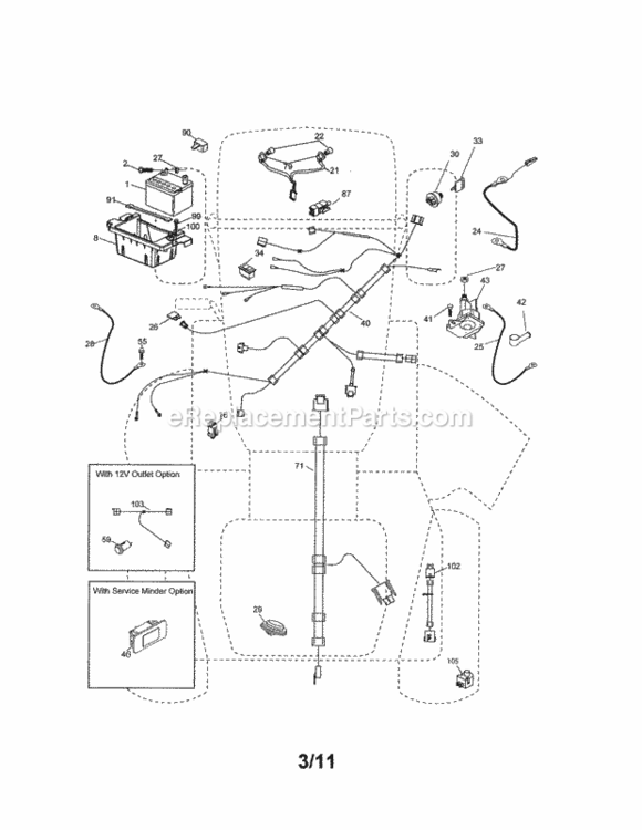 Page A Diagram and Parts List for 917288661  Craftsman Lawn Tractor