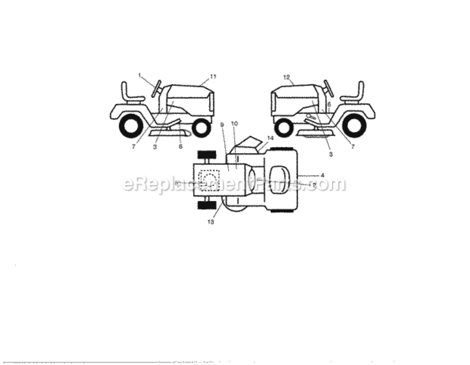 Page I Diagram and Parts List for 917288661  Craftsman Lawn Tractor