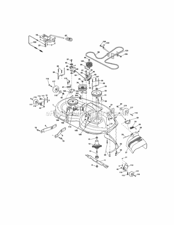 Page G Diagram and Parts List for 917288662  Craftsman Lawn Tractor