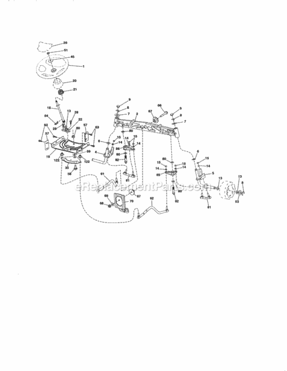 Page E Diagram and Parts List for 917288663  Craftsman Lawn Tractor