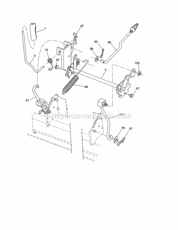 Page H Diagram and Parts List for 917288663  Craftsman Lawn Tractor