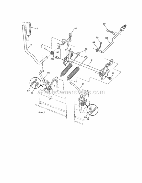 Page G Diagram and Parts List for 917288670  Craftsman Lawn Tractor