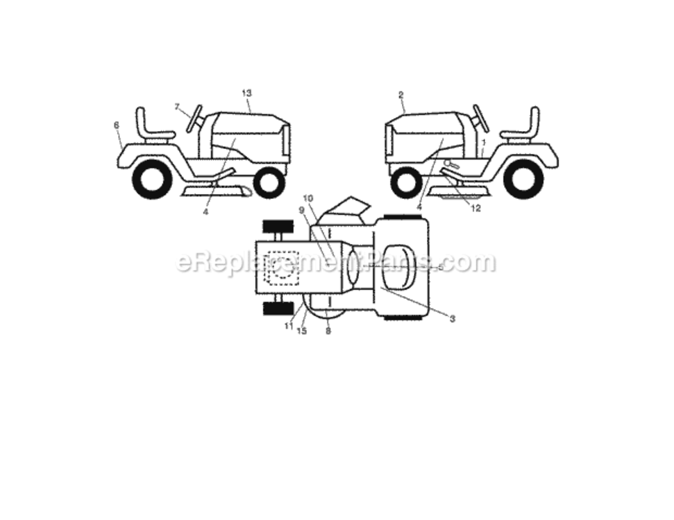 Page I Diagram and Parts List for 917288672  Craftsman Lawn Tractor