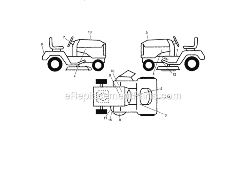 Page I Diagram and Parts List for 917288673  Craftsman Lawn Tractor