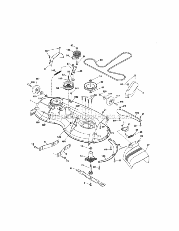 Page G Diagram and Parts List for 917288720  Craftsman Lawn Tractor