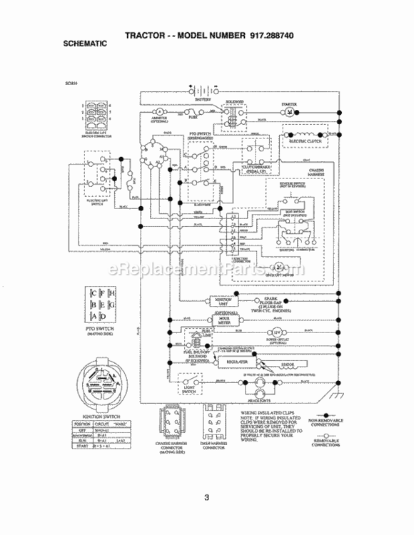 Page K Diagram and Parts List for 917288740  Craftsman Lawn Tractor