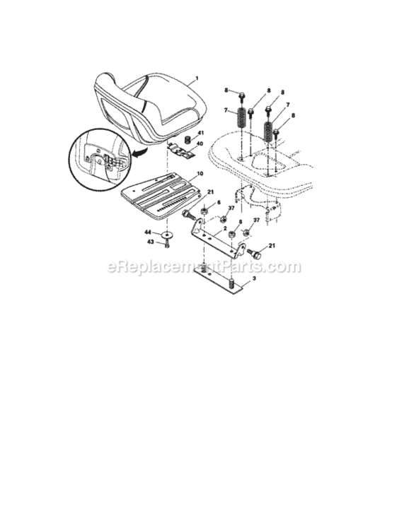 Page F Diagram and Parts List for 917288900  Craftsman Lawn Tractor