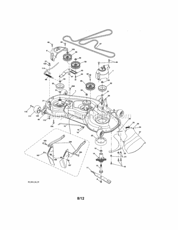Page G Diagram and Parts List for 917288900  Craftsman Lawn Tractor