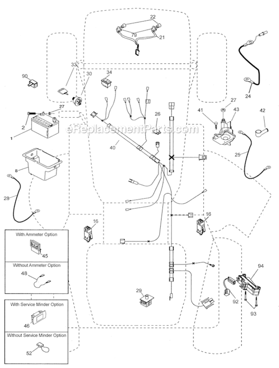 Electrical Diagram and Parts List for 917289031  Craftsman Lawn Tractor