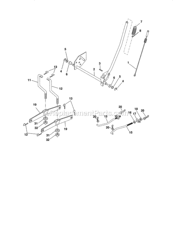 Page J Diagram and Parts List for 917289032  Craftsman Lawn Tractor