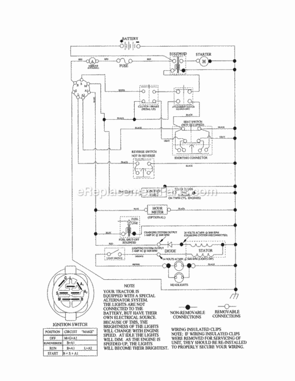 Page K Diagram and Parts List for 917289032  Craftsman Lawn Tractor