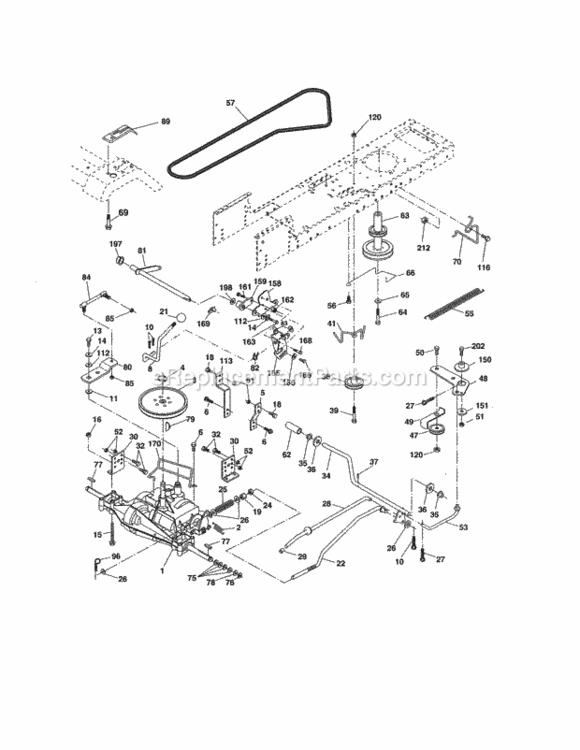 Page C Diagram and Parts List for 917289032  Craftsman Lawn Tractor